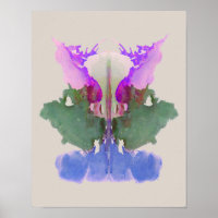 Rorschach Inkblot Test Fun Art Print