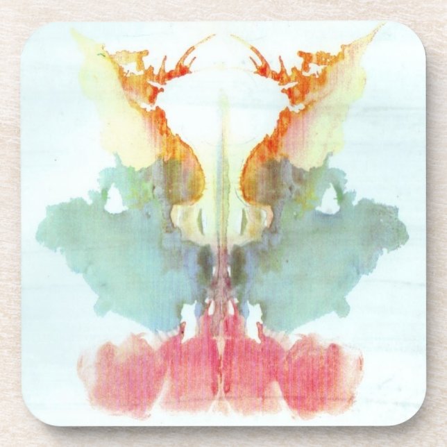 Rorschach Inkblot Test Psychiatry Coaster (Front)
