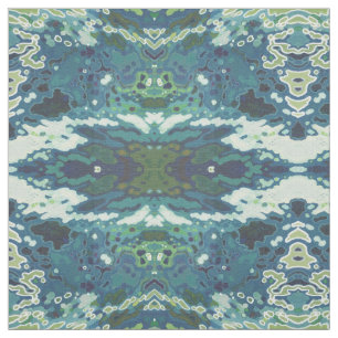 Rorschach Navy & Gold Coastal Fabric by Juul