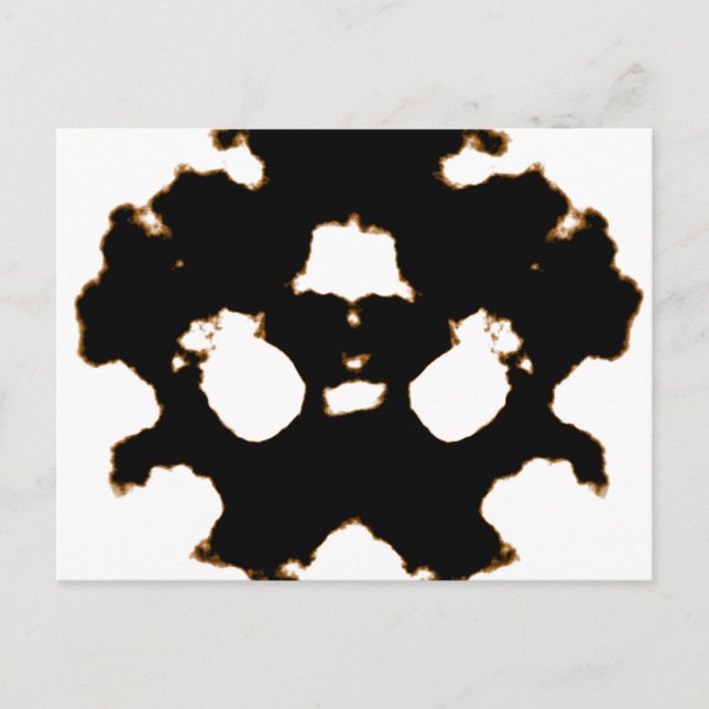 Rorschach Test of an Ink Blot Card (Front)