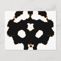 Rorschach Test of an Ink Blot Card in Black