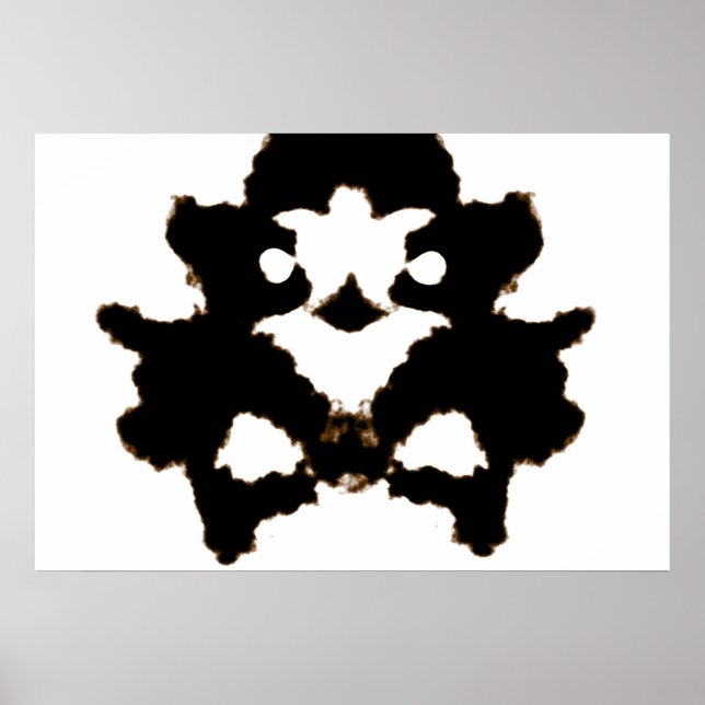 Rorschach Test of an Ink Blot Card Poster (Front)