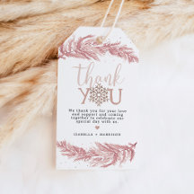 RORY Blush Winter Pine Snow Flake Christmas Favour