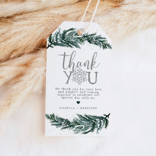 RORY Green Winter Pine Snow Flake Christmas Favour Gift Tags
