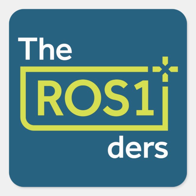 ROS1ders Sheet of Square Stickers Teal Design #2 (Front)