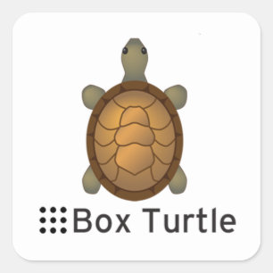 ROS Box Turtle Square Sticker