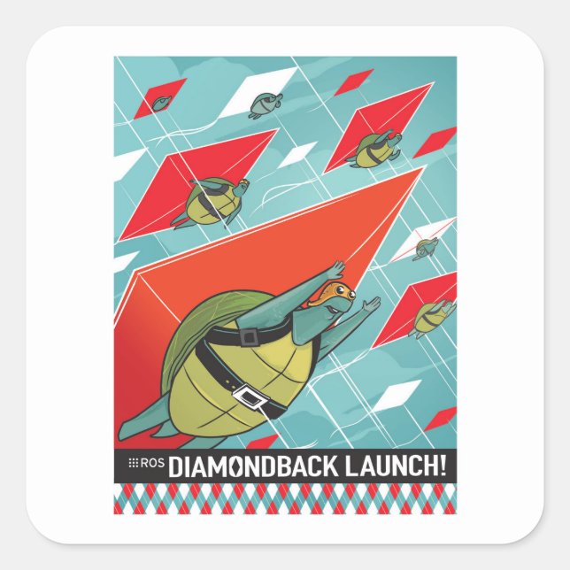 ROS Diamondback Square Sticker (Front)