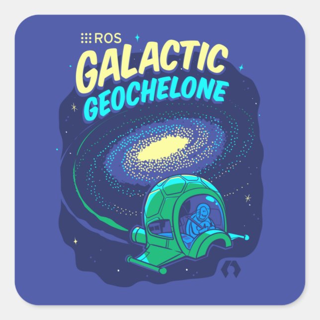 ROS Galactic Geochelone Square Sticker (Front)