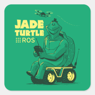ROS Jade Turtle Square Sticker