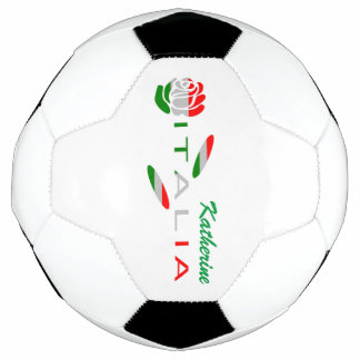 Rosa Bandiera Italiana con Italia Personalised Soccer Ball