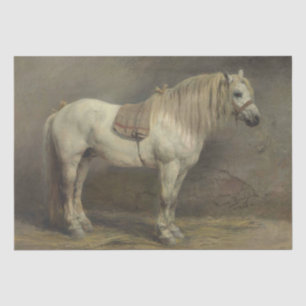Rosa Bonheur Grey Horse in Stable Tissue Paper