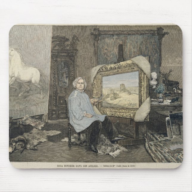 Rosa Bonheur  in her studio Mouse Pad (Front)