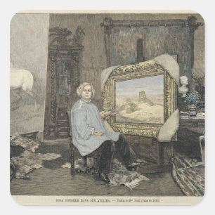 Rosa Bonheur in her studio Square Sticker