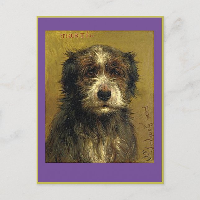 Rosa Bonheur, Martin, a Dog, Fine Art,  Postcard (Front)