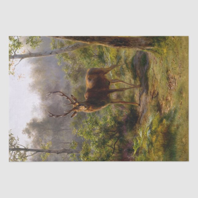Rosa Bonheur | Red Stag Tissue Paper (Front)