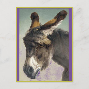 Rosa Bonheur, The Head of a Donkey, Fine Art,  Postcard