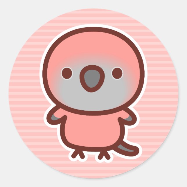 Rosa Bourke's parrot Classic Round Sticker (Front)