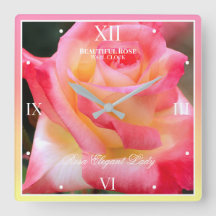 Rosa Elegant Lady [Acrylic Wall Clock]