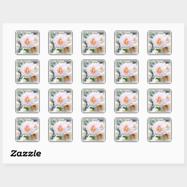 Rosa French Lace [Square Seal] Square Sticker (Sheet)