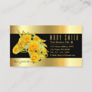 Rosa Gold Bunny Business Card