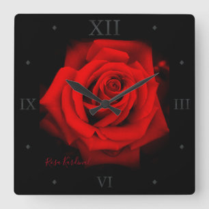 Rosa Kardinal: Acrylic Wall Clock