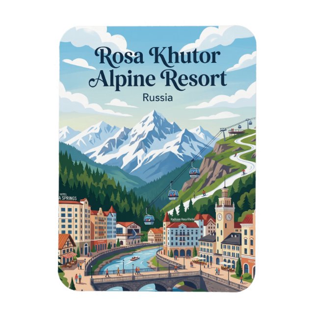 Rosa Khutor Alpine Resort Russia Magnet (Vertical)