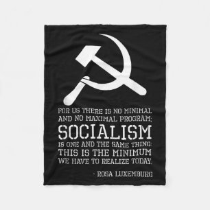 Rosa Luxemburg Quote On Socialism - Political Phil Fleece Blanket