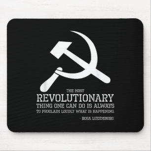 Rosa Luxemburg Quote - Socialist & Communist P Mouse Pad