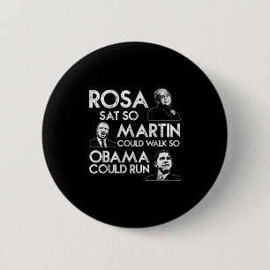 Rosa Martin Obama African American Black History M 6 Cm Round Badge