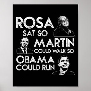 Rosa Martin Obama African American Black History M Poster
