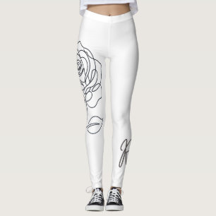 Rosa Minimalist Line Art Leggings