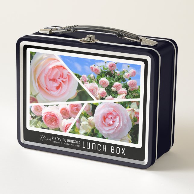Rosa Pierre de Ronsard Metal Lunch Box (Front)