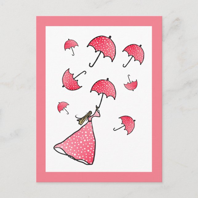 Rosa Regen Postcard (Front)