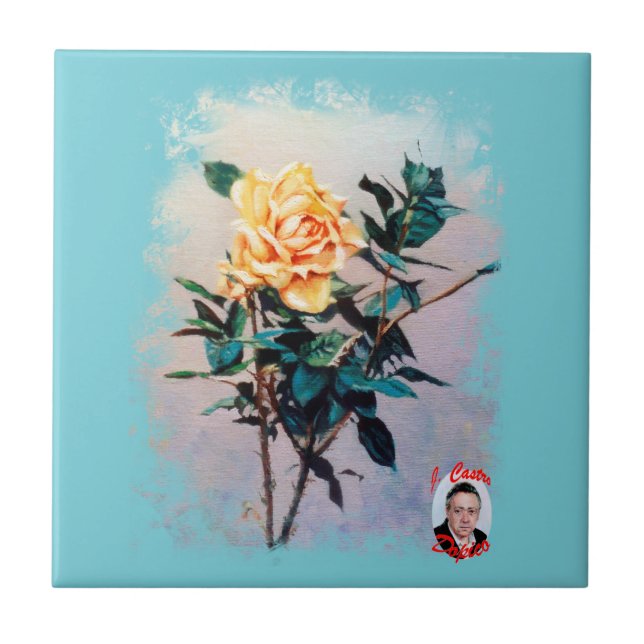 Rosa/Rose Ceramic Tile (Front)