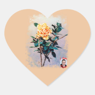 Rosa/Rose Heart Sticker