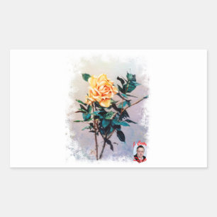 Rosa/Rose Rectangular Sticker