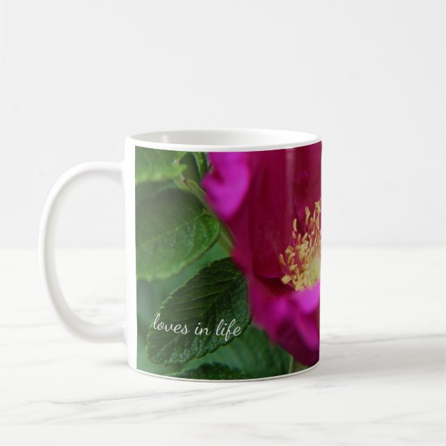 Rosa Rugosa Up-close Coffee Mug (Left)