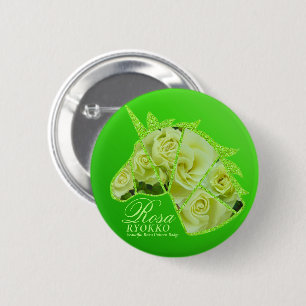 Rosa Ryokko 6 Cm Round Badge