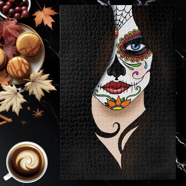 Rosa Sugar Skull Portrait Jigsaw Puzzle (Creator Uploaded)
