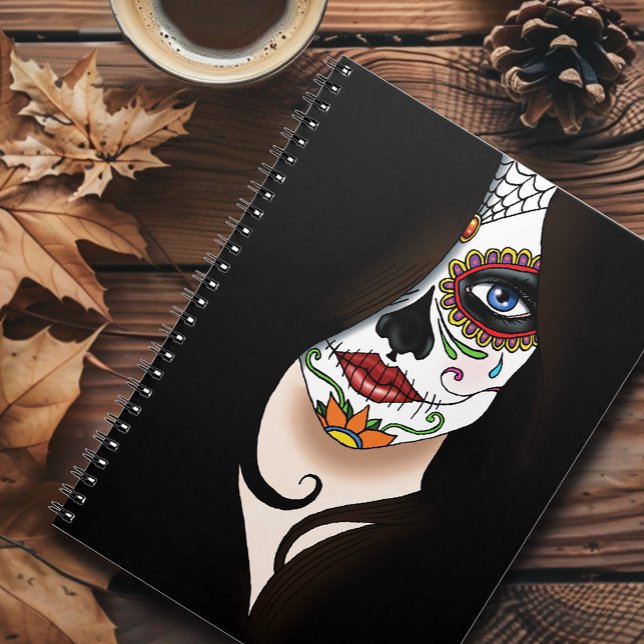 Rosa Sugar Skull Portrait Notebook (Creator Uploaded)