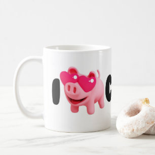 Rosa the Pig Love Coffee so much! Coffee Mug