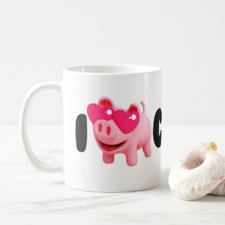 Rosa the Pig Love Coffee so much! Mug