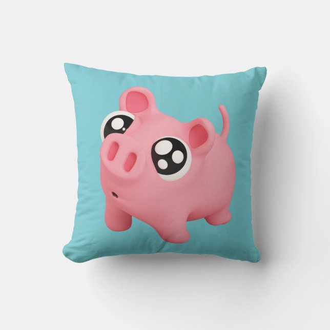 Rosa the Pig Puppy Eyes Cushion (Front)