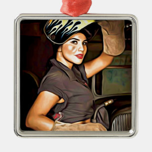 Rosa-the-welder Metal Tree Decoration