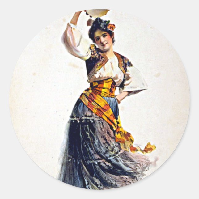 Rosabel Morrison in Carmen Classic Round Sticker (Front)