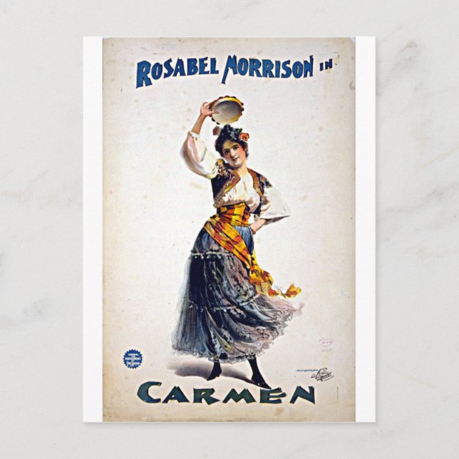 Rosabel Morrison in Carmen Postcard (Front)