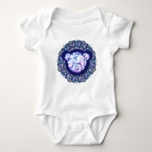 Rosace blue or red for baby&child baby bodysuit
