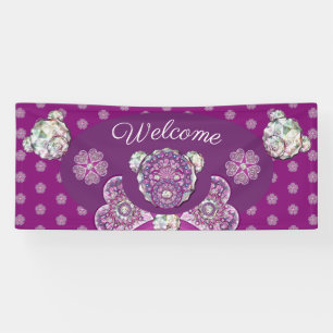 Rosace blue or red for baby&child banner