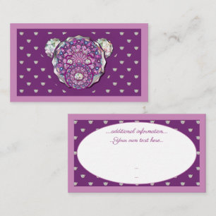 Rosace blue or red for baby&child enclosure card
