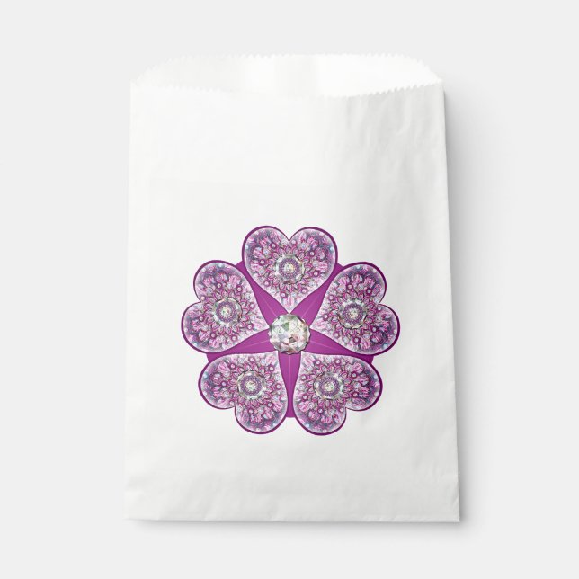 Rosace blue or red for baby&child favour bag (Front)